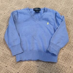 Polo by Ralph Lauren Kids Light Blue V-Neck Sweater